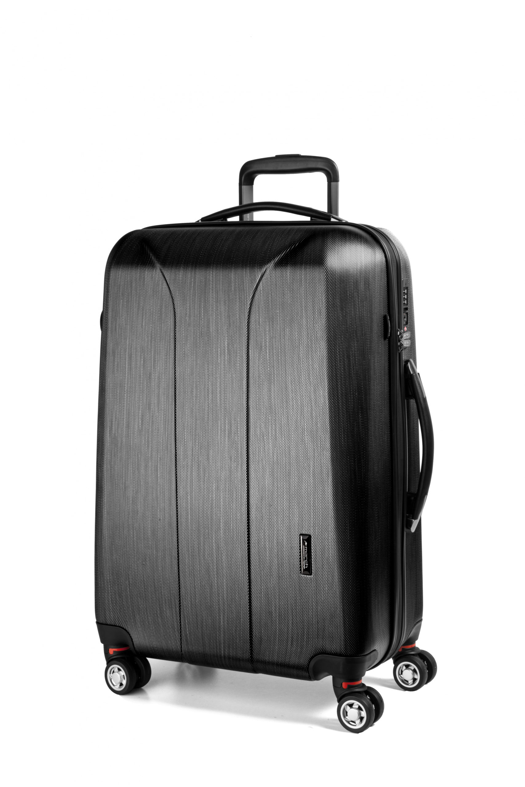 March Hardschalige Koffer 75 cm New Carat Black Brushed