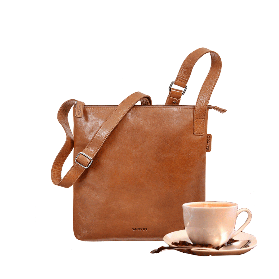 Saccoo Caracas 87680 Peleco M Schoudertas Cognac